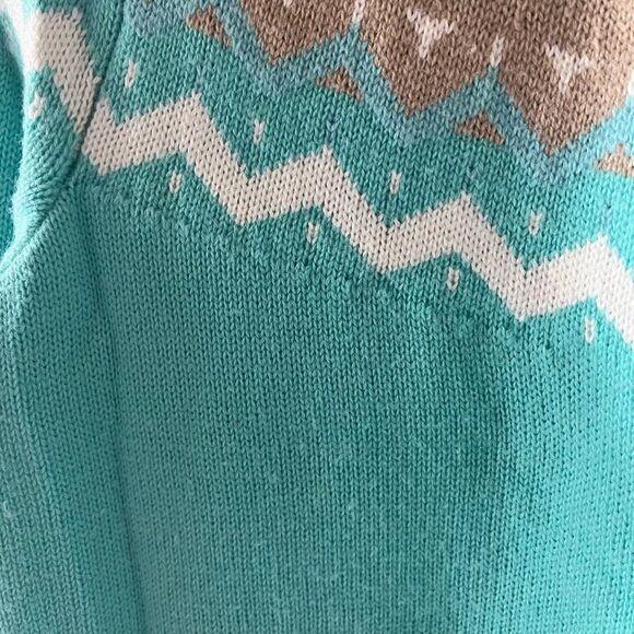 Talbots Fair Isle Bird lambswool blend Sweater Large holiday sweater Christmas s - Picture 11 of 11